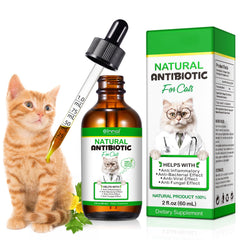 SDJUFEI natural cat antibiotic drops bottle for easy supplementation and daily care.