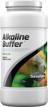 Seachem Alkaline Buffer bottle front for planted tanks, raises pH and KH
