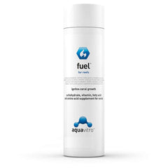 Seachem Aquavitro Fuel bottle demonstrates ammonia-free magnesium support for reef tanks.