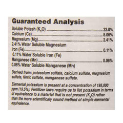 Seachem Equilibrium label closeup notes no sodium chloride and mineral blend.