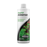 Seachem Flourish Advance Growth bottle cap for precise dosing and root support.