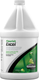 Seachem Flourish Excel bottle pour shows easy dosing for bioavailable carbon