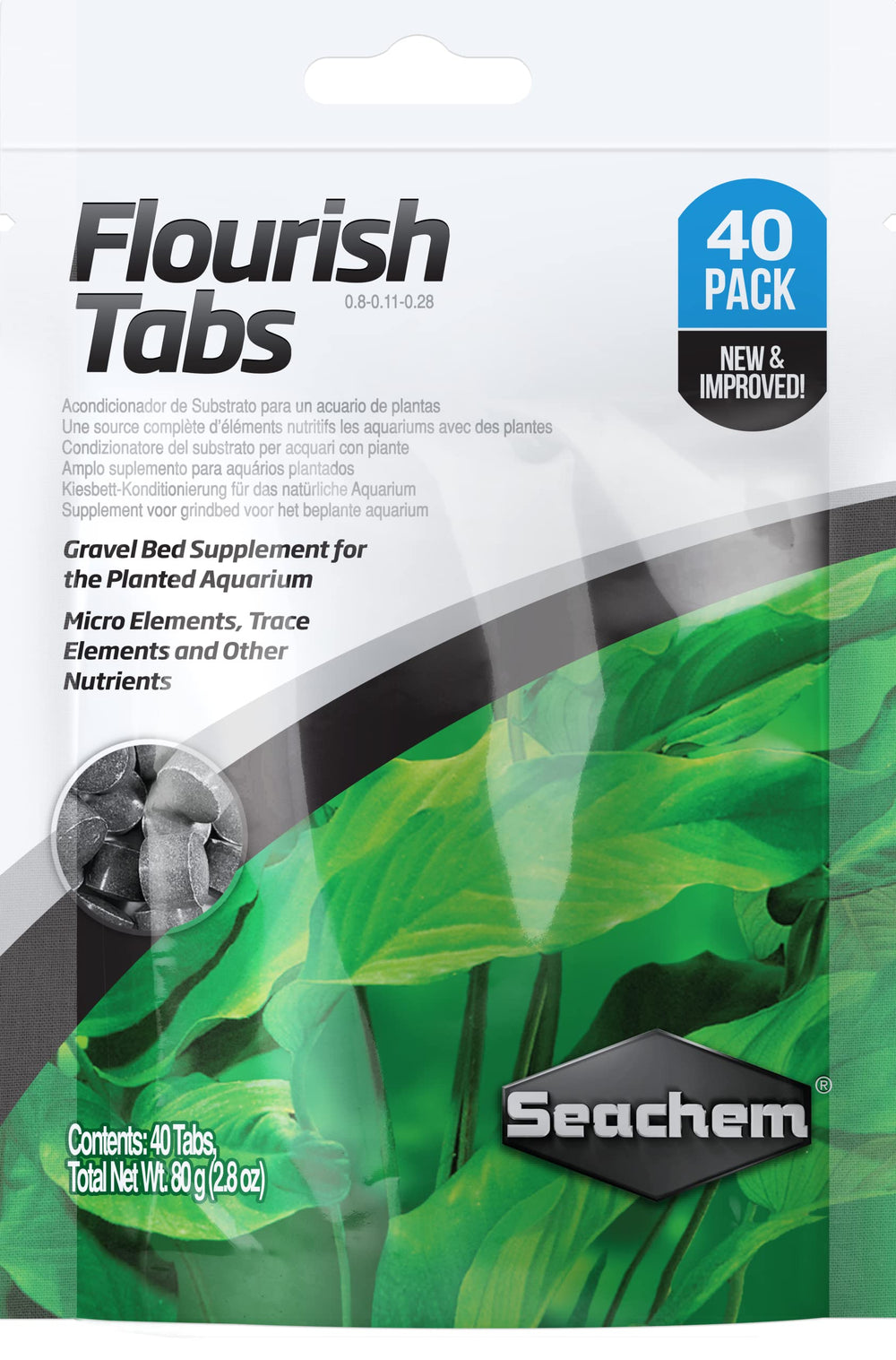 Seachem Flourish Tabs placed in gravel bed promote root growth and nutrient delivery