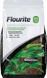 Seachem Flourite natural porous clay gravel for planted aquariums enhances substrate stability and aesthetics.