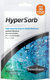Seachem Hypersorb 100ml packaging visual highlighting premium adsorbent for water treatment
