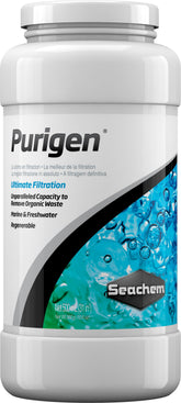 Seachem Purigen resin beads close-up showing porous surface for efficient filtration.
