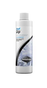 Seachem Reef Dip 250ml bottle closeup for coral disinfectant use