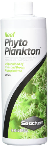 Seachem Reef Phytoplankton bottle-front labeled for easy dosing