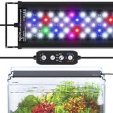 SEAOURA 24/7 cycle LED aquarium light front view ideal for vibrant plant growth in 18-24 inch tanks.