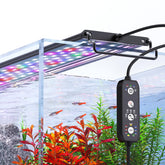 SEAOURA 24/7 mode LED aquarium light illustrating sunrise to moonlight for natural tank ambiance.