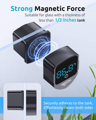 SEAOURA 2-in-1 cleaner cleans inside and outside glass for a clearer tank.