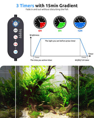 SEAOURA aquarium light with extendable bracket delivers even coverage throughout