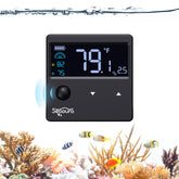 SEAOURA Aquarium Thermometer front view with clear LCD display for easy temperature reading.