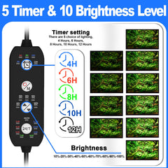 SEAOURA clip-on aquarium light auto on/off with memory after power loss
