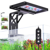 SEAOURA clip-on light on a tank supports lush plant growth and easy setup.