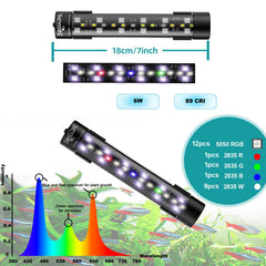 SEAOURA full-spectrum light with color modes improves tank ambiance and plant appeal.