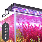 SEAOURA LED aquarium light close-up reveals full-spectrum LEDs for healthy plant growth.