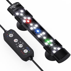 SEAOURA submersible aquarium light for 8-17 inch tanks providing even brightness.