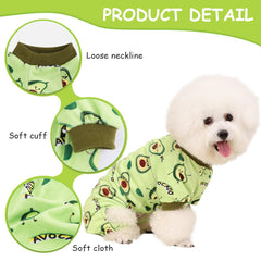 Sebaoyu avocado dog pajamas elastic front belly band supports comfortable wear