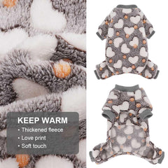 Sebaoyu four-legs warm dog jumpsuit covers body for cold days