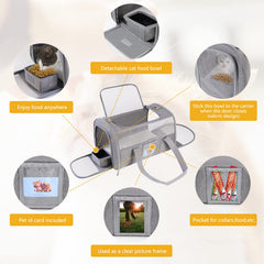 SECLATO carrier top window allows pet observation during journeys