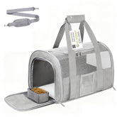 SECLATO cat carrier under seat compact gray for easy airline travel