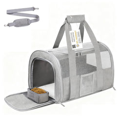 SECLATO cat carrier under seat compact gray for easy airline travel