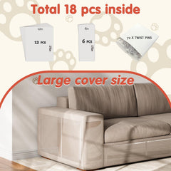 Secopad transparent sofa cover blends with decor
