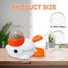 Secyba puzzle feeder duck side view engages dog brain during feeding