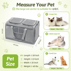 Sedioso extra large cat carrier with removable divider creates two safe spaces.