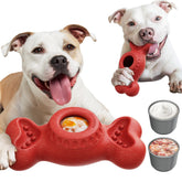 Sedioso frozen dog toy end view highlights durable nylon for aggressive chewers and enrichment.
