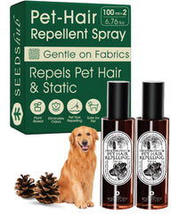 Seedshub pet hair remover bottle reduces hair on fabrics with plant enzymes