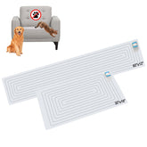SEERWAY Scat Mat 60x12 setup deters pets from furniture during play.