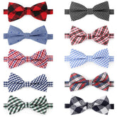 Segarty puppy bow ties assortment flatlay for versatile pet styling ideas and photos