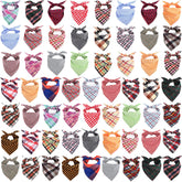 Segarty triangle pet kerchief plaid bulk pack showing durable cotton fabric for daily wear