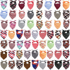 Segarty triangle pet kerchief plaid bulk pack showing durable cotton fabric for daily wear