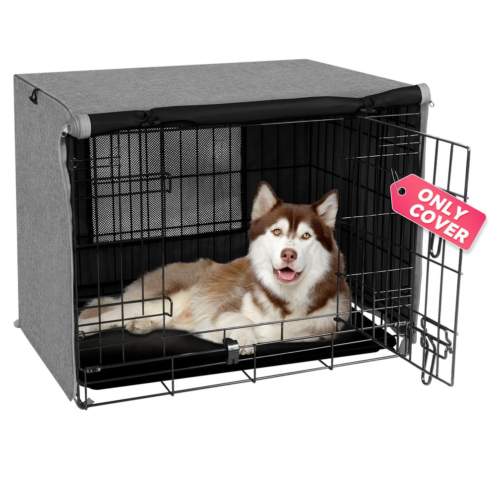 Seiyierr dog crate cover front doors create a private den for calm rest