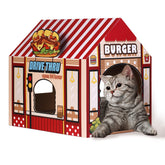 SEKAM Burger Shop Cat House for cozy naps and playful exploration.
