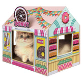 SEKAM Donut Shop Cat House front view, cozy hideout for naps and play.