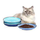 Selamica ceramic cat bowls 6-inch diameter for easy portions and whisker comfort.
