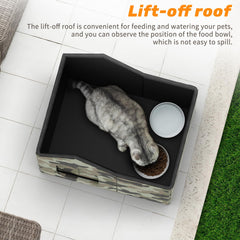 SELBATON Outdoor Cat House grounding-plugs provide stable shelter in windy yards