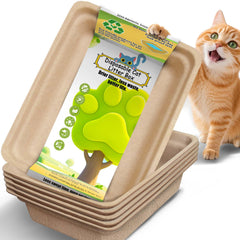 SEMEDOYO Disposable Litter Box Large leakproof for indoor and travel use, easy cleanup.