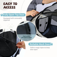 SENCONE playpen breathable mesh panels for visibility and airflow.