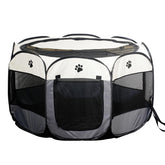 SENCONE portable pet playpen folded compact enables effortless transport and storage