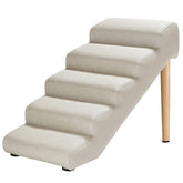 Senneny dog stairs front view with five steps for easier bed access