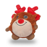 Senneny reindeer ball cover on plush toy with Velcro, easy on/off access for quick cleaning