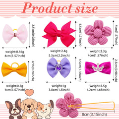 Senniea dog bows alligator clip closeup offering secure hold during play.