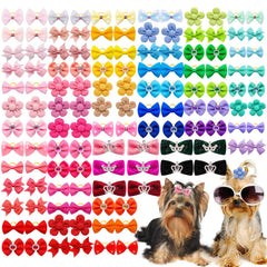 Senniea dog bows assorted crown patterns for chic everyday pet styling.
