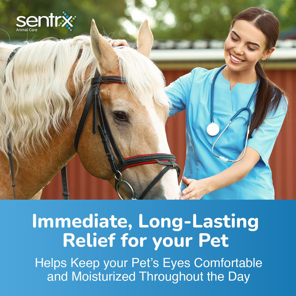 Close-up of the hydrating gel texture from Sentrx Eye Lube Pro