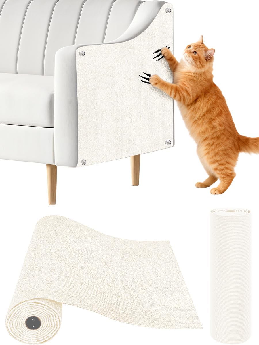 Sepazon cat scratch couch protector off-white 39.3x15.8 in guards furniture from claws.